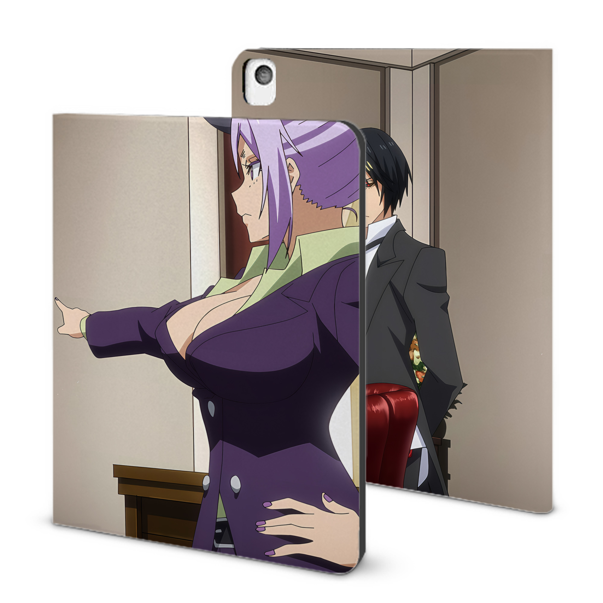 （画像用） 転スラ Regarding Reincarnated to Slime IPadケース ペンホルダー付き ブックスタイルデザイン